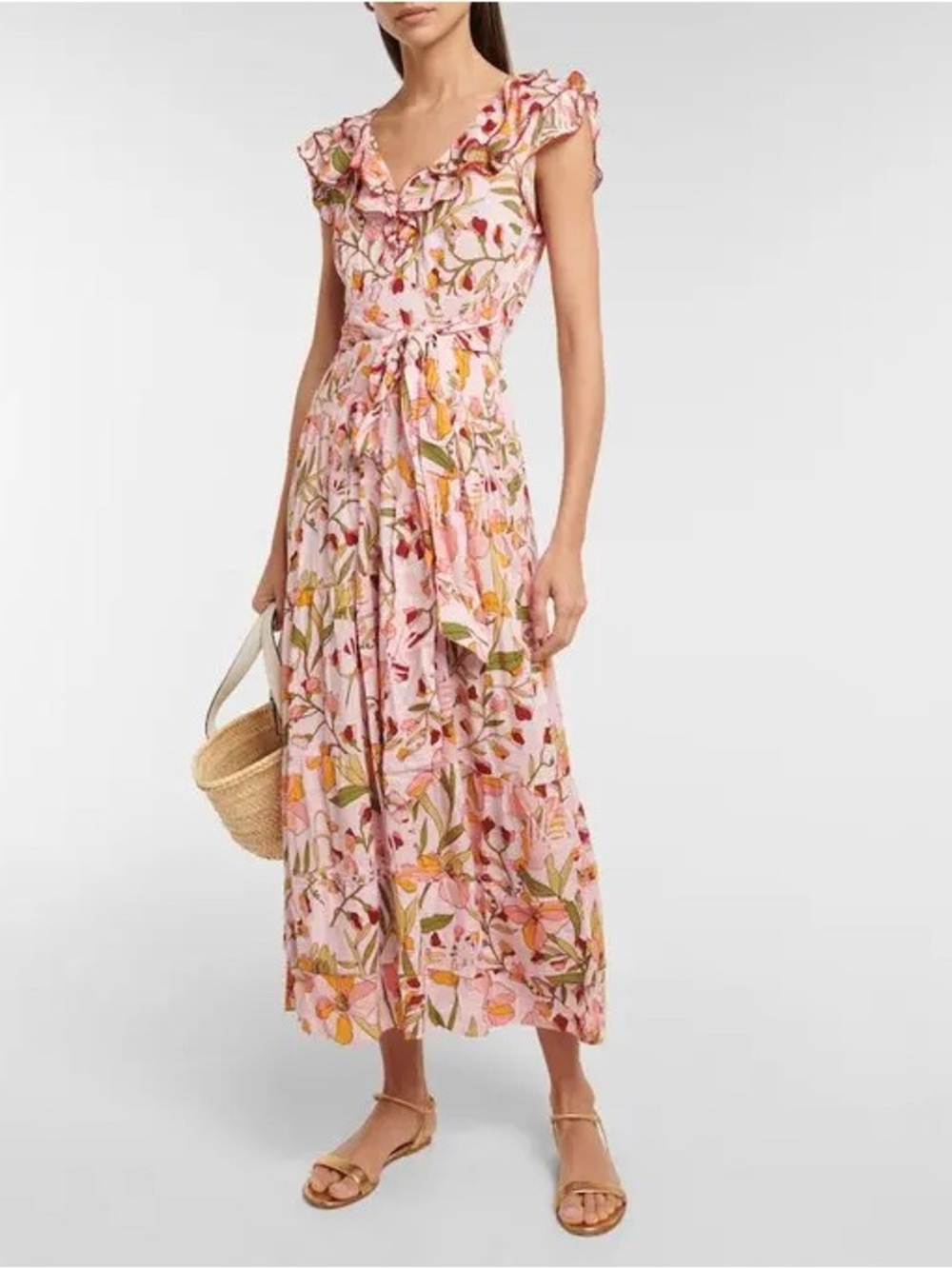 POUPETTE ST BARTH Della Floral V-Neck Maxi‎ Dress